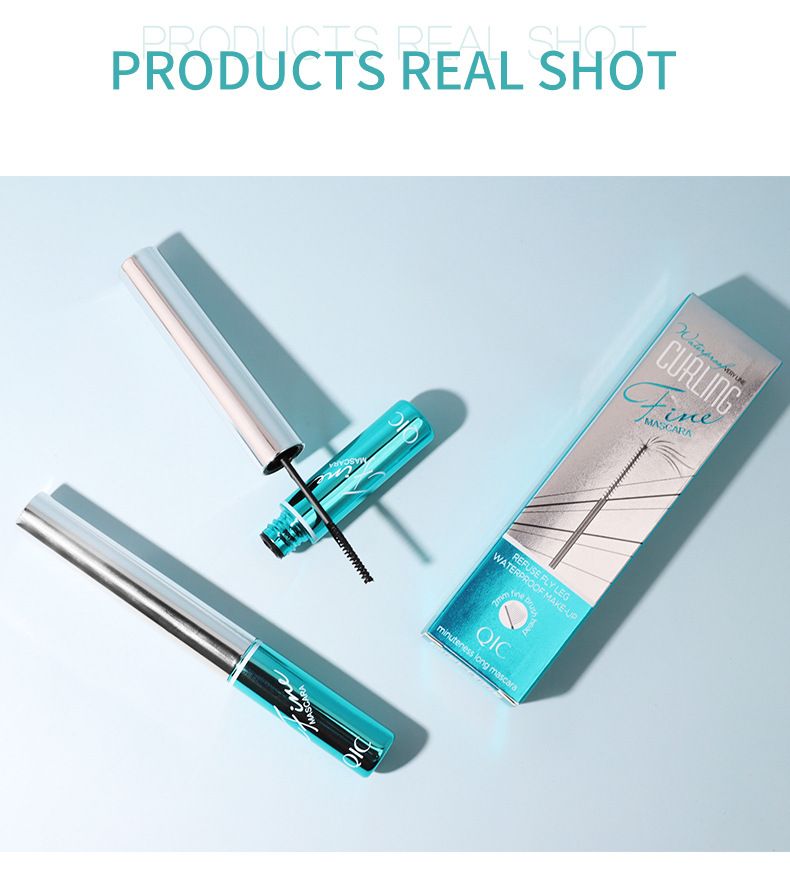 Make-up-Mascara mit kleinem Bürstenkopf, schlanke Locken, natürliche Verlängerung, nicht verklumpend, wasserfest, dünne Bürste, Mascara_voghion.com