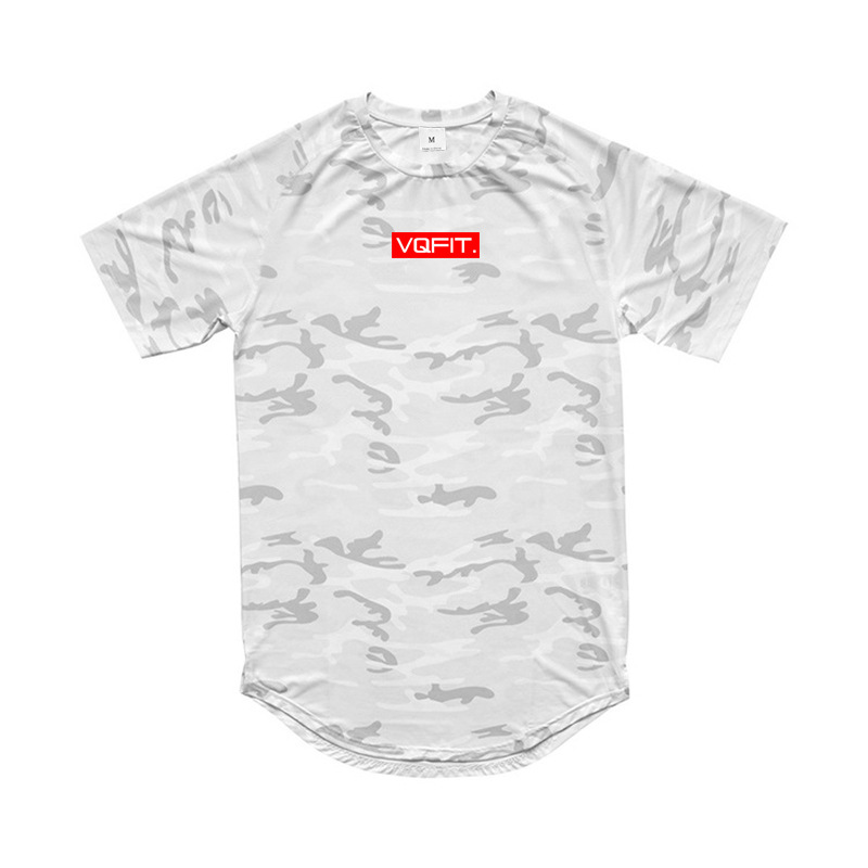 Muscle Fitness Men's Casual Top Camo Sports Breathable Quick Drying Outdoor Short Sleeve T-shirt_voghion.com