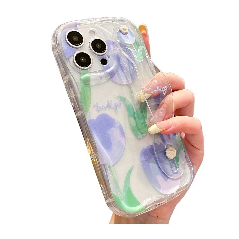 Wrist Strap Case For Redmi Note 14 13 12 11 Pro Plus 13C Xiaomi Poco X7 F6 F5 Pro 14T 13T 12T 11T Tulip Flower Phone Holder Case_voghion.com