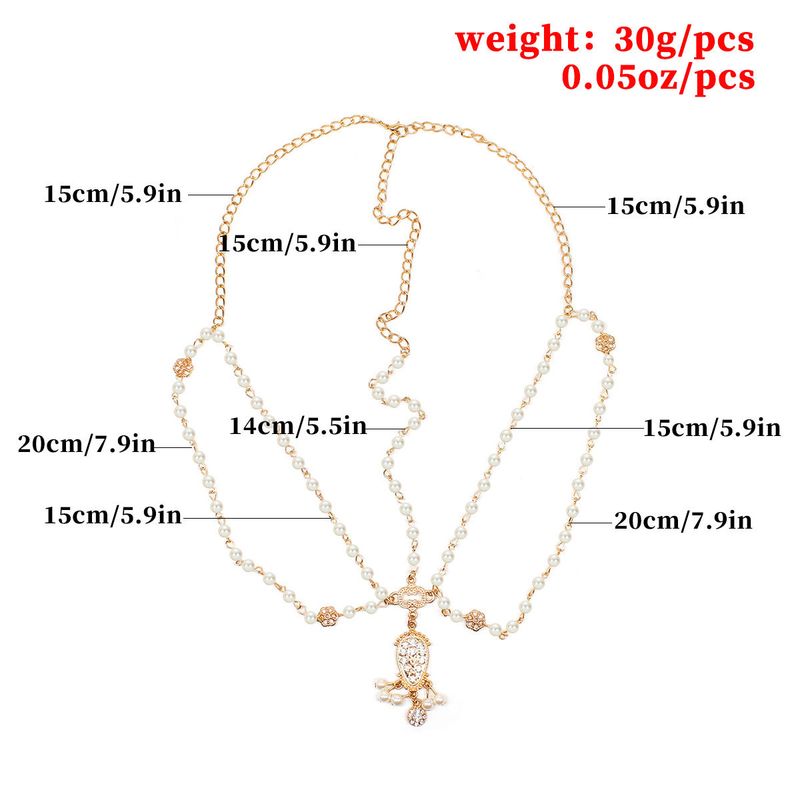 Accessori per capelli Fascia per capelli con strass bohémien, popolare copricapo di perle per principesse barocche_voghion.com