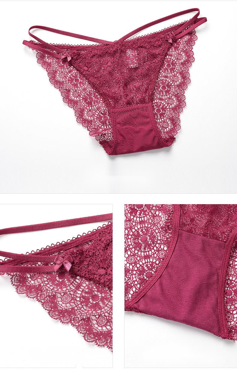 Set di lingerie sexy in pizzo con reggiseno a V profondo, piccolo seno e ampia arricciatura, con collezione regolabile e supporto superiore_voghion.com