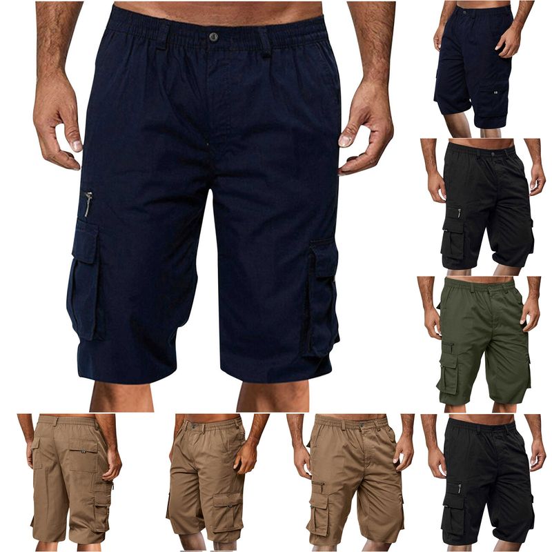 Men's Clothing Men's Casual Multi Pocket Work Shorts Men's Loose Outdoor Casual Pants Shorts_voghion.com