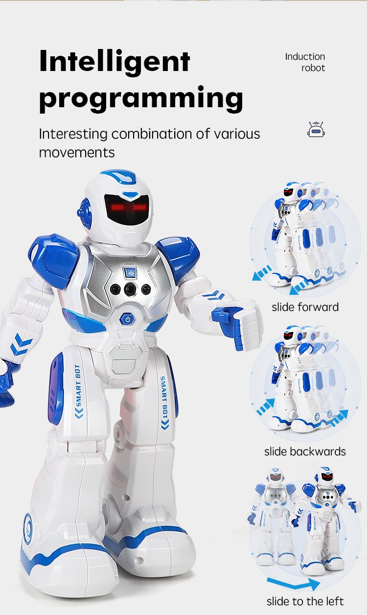 RoboCop - Robot inteligente de educación temprana, eléctrico, canta, con detección infrarroja, juguete de control remoto para niños_voghion.com