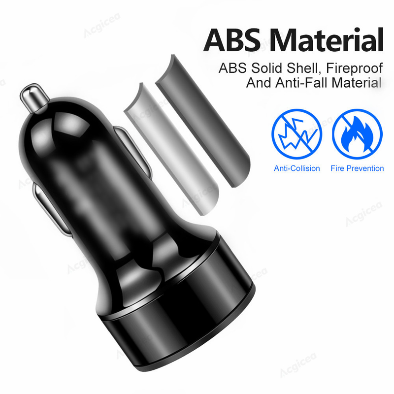 4-port USB 4.8A car charger LED fast charging quick charging 3.0 USB car charger adapter suitable for iPhone 14 Samsung_voghion.com