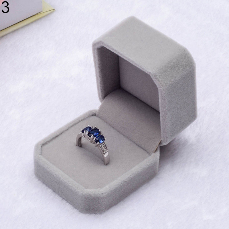 Qianbihe Velvet Engagement pulmakõrvarõnga rõnga ripatsiga ehete vitriinkarbi kinkekarp-beež_voghion.com