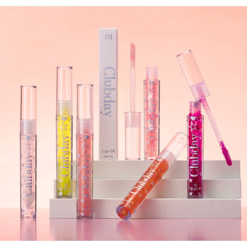 Aceite labial hidratante Clubday - Acabado brillante tipo espejo, brillo labial hidratante con ácido hialurónico_voghion.com
