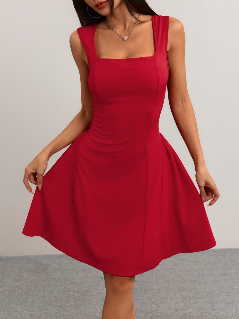 Roupas femininas verão 2025 novo vestido slim fit com costas nuas sem mangas colete e saia camisola_voghion.com