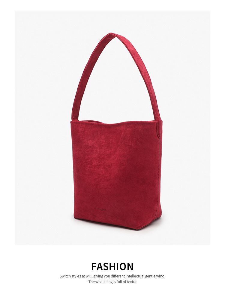 2024 nieuwe trendy niche frosted bucket bag met grote capaciteit anti-bont modieuze woon-werkverkeer handtas_voghion.com