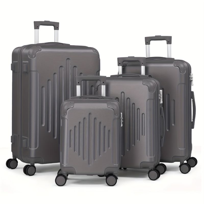 Set di 4 valigie rigide in ABS, set di valigie per viaggi transfrontalieri_voghion.com