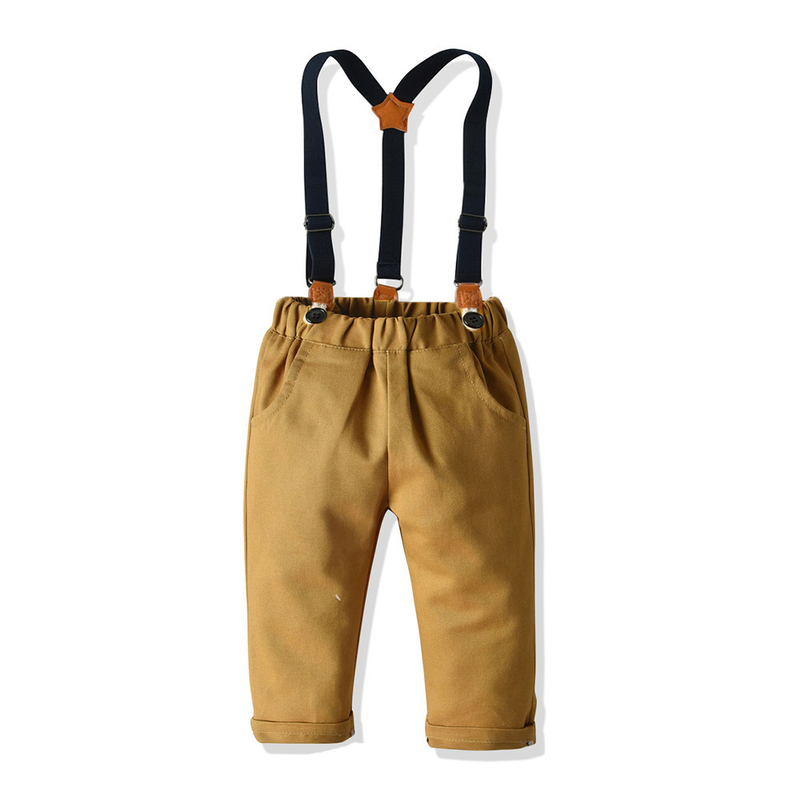 Abbigliamento per bambini Completo da ragazzo, camicia a righe e pantaloni lunghi per ragazzi_voghion.com