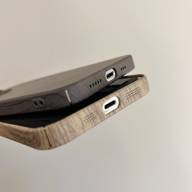 Magnéitesch drahtlos Opluedung mat Walnussholzmaserung, gëeegent fir iPhone 14 mat Lënsenfolie, Handyhülle fir Apple 13 All-inclusive 12 Hard Shell_voghion.com
