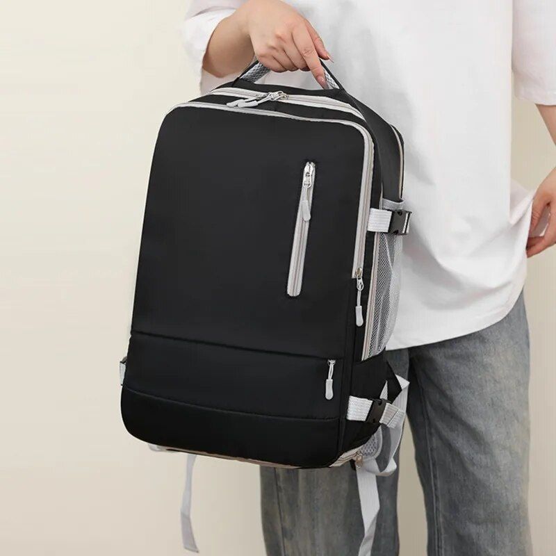 Zaino da viaggio per donna, impermeabile, per ragazze adolescenti, con ricarica USB, per computer portatile, con tracolla grande, borsa per scarpe 2024_voghion.com