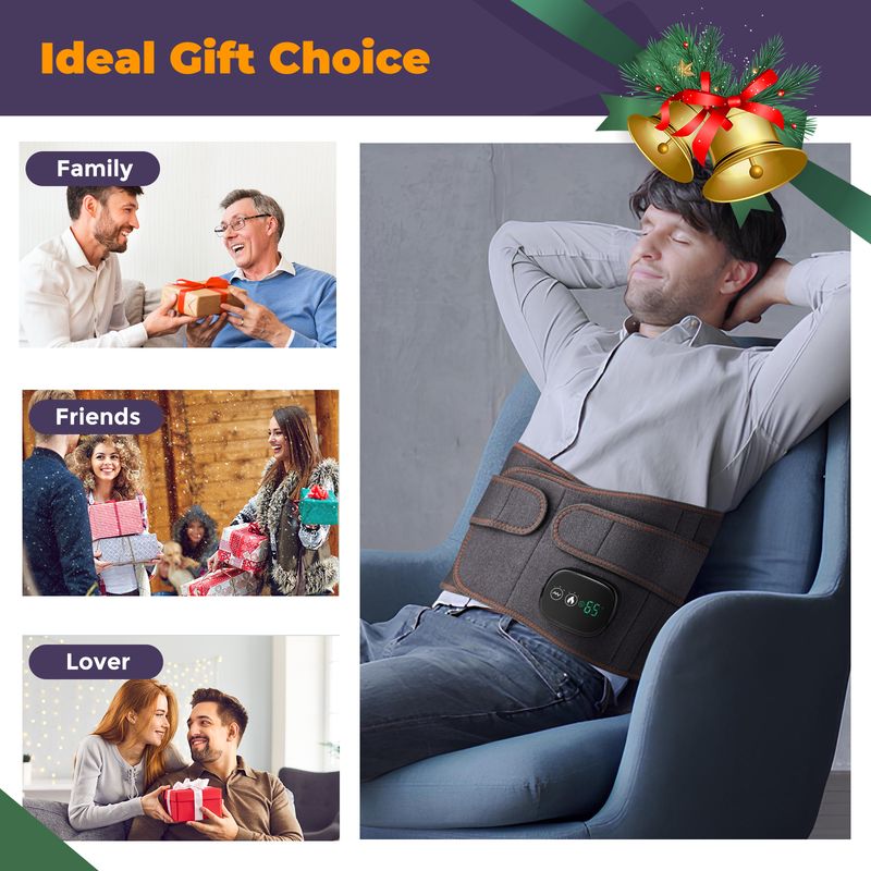 Elektrische Hating Blt Rd Licht Therapie Vibration Rücken Taille Massagr Schmerz Rlif Hot Compresss Lendenwirbelsäule Unterstützung_voghion.com