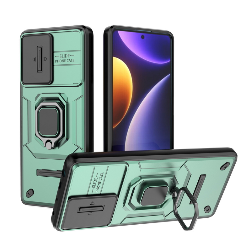 Schiebe-Kameraobjektiv-Schutzhülle für POCO F5 POCO X5, Metallringschnalle, Autohalter-Abdeckung_voghion.com