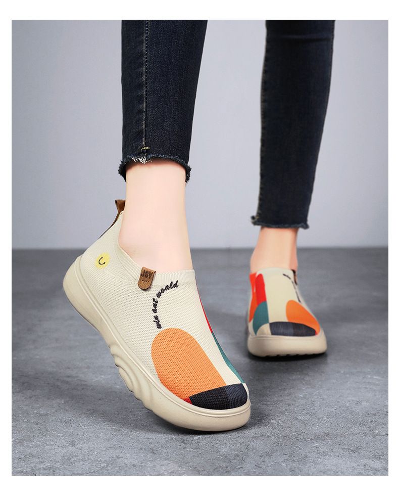 Women's Shoes Soft-soled Comfortable Casual Shoes Breathable Single Shoes Lazy One-pedal Cloth Shoes Middle-aged And Elderly Mother Shoes_voghion.com