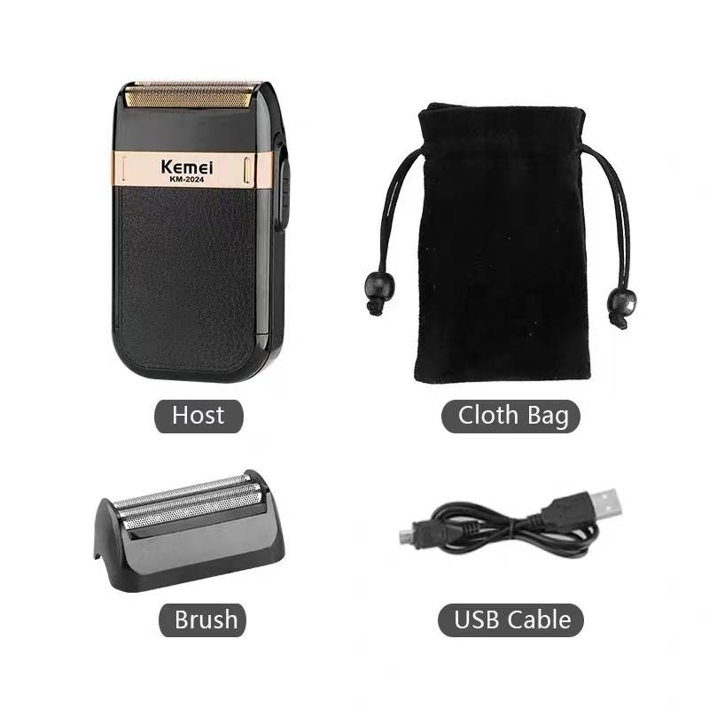 Elektrisch scheerapparaat voor heren, oplaadbaar retro-scheerapparaat via USB_voghion.com