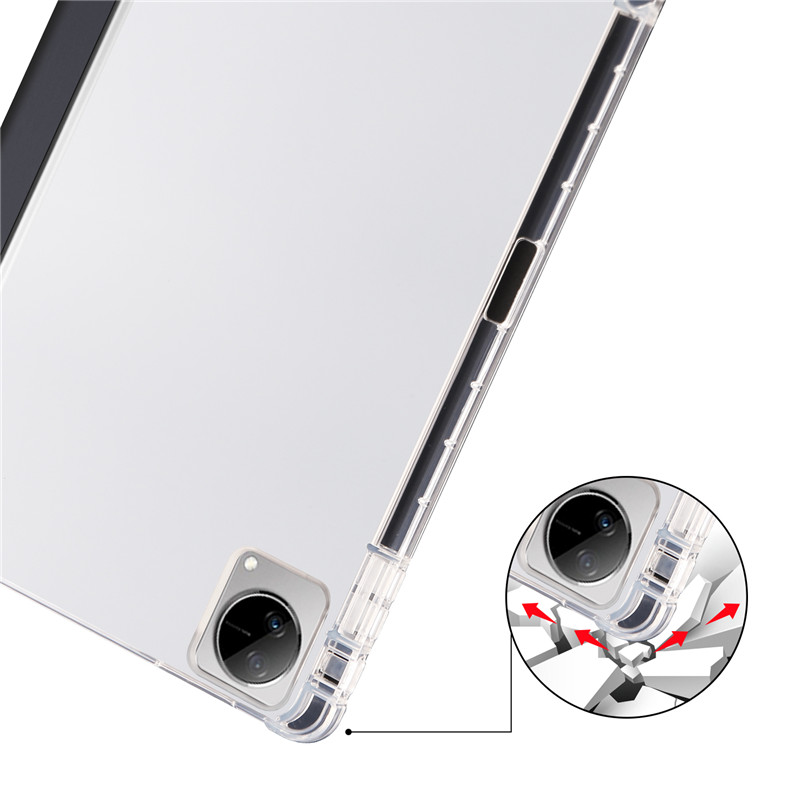 For Vivo Pad Tablet Case 2022 11 inch Tri Fold Solid PU Leather Soft TPU Back Shell For Vivo Pad 11 Cover With Pen Slots Funda_voghion.com