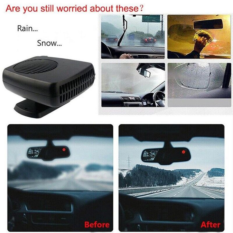 12V/24V Lüfter 200W Elektroheizung Auto Windschutzscheiben-Defroster Deing Demister Auto Anti-Fog-Heizung_voghion.com