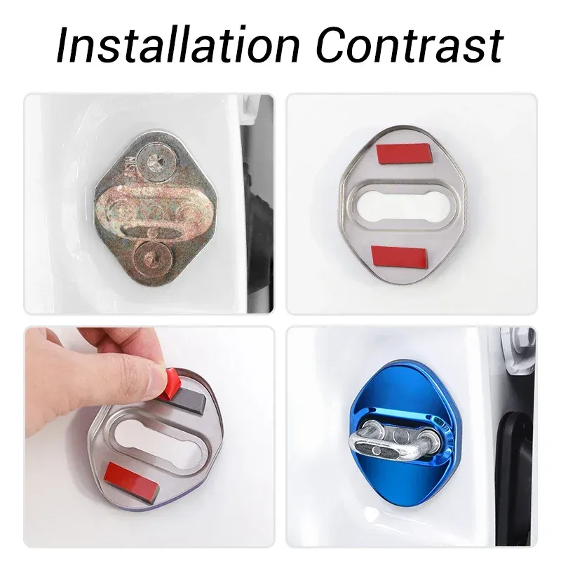 Car Door Lock Cover Caps Case Protective For Mazda CX-50 CX50 2023 2024 4pcs Stainless Steel_voghion.com