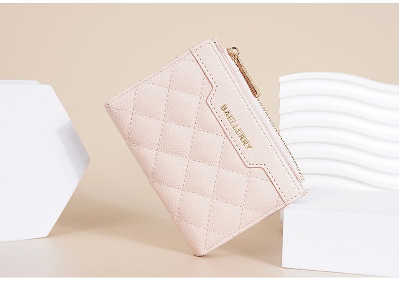 Women's Wallet, Warm-colored Short Snap Zipper Coin Purse, Card Holder, Wallet, High-end Fashion, Classic and Practical Wallet.baellerry _voghion.com