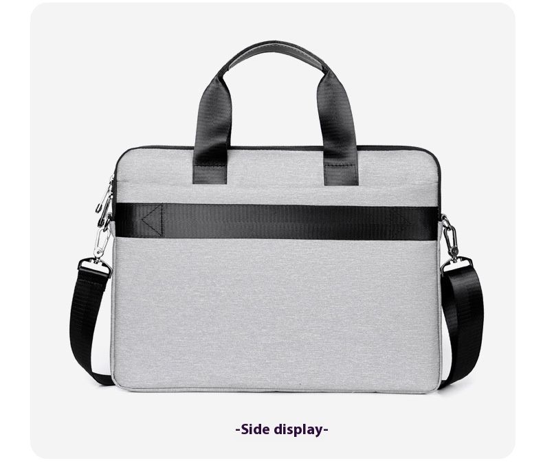 Bolsa para laptop empresarial simples e de grande capacidade, pasta portátil masculina e feminina de 13,3/14/15,6 polegadas, à prova d'água e resistente a terremotos_voghion.com