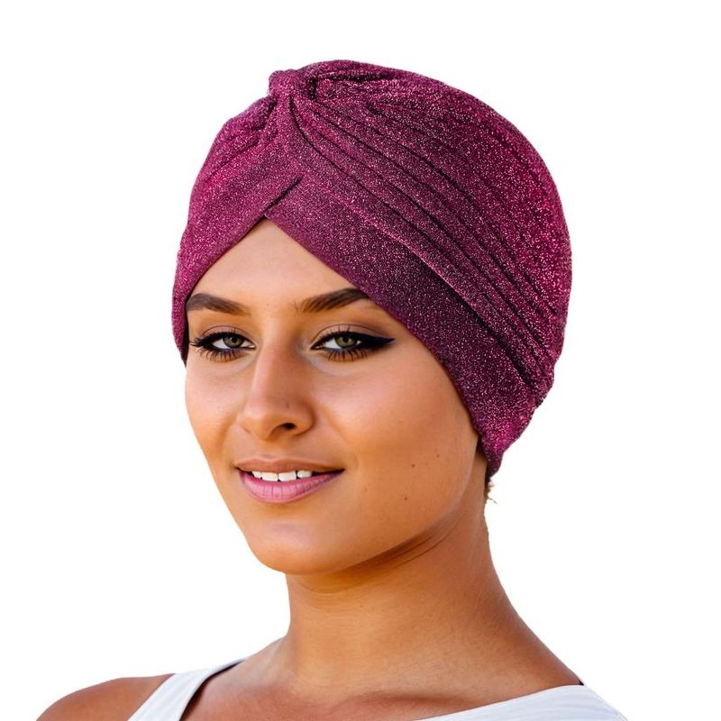 Cappello con sciarpa araba in poliestere Golden Thread – Copricapo mediorientale e indiano per uomo e donna – Elegante e traspirante_voghion.com