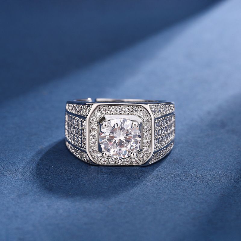 Dominant Full Sparkling Men's Large Loose Diamond Cluster Zircon Moissanite Engagement_voghion.com