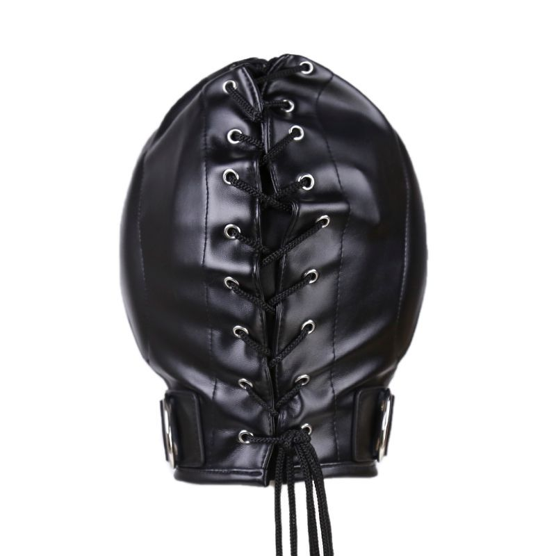 Bdsm Bondage Fetish Gimp Adjustable Leather Blindfold Hood Mask With Mouth Eye Openable Zipper Cosplay To_voghion.com