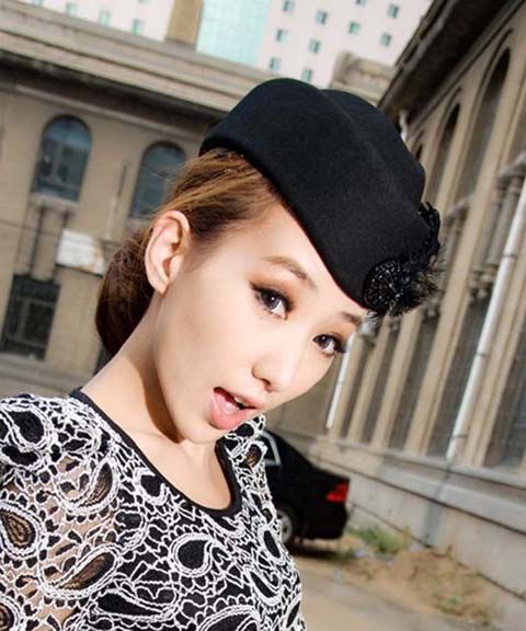 Cappello da donna in vendita calda, moda, nobildonna, vintage, cappello in feltro di lana, donna, elegante, basco, piume, hostess, cappelli da chiesa, signore_voghion.com