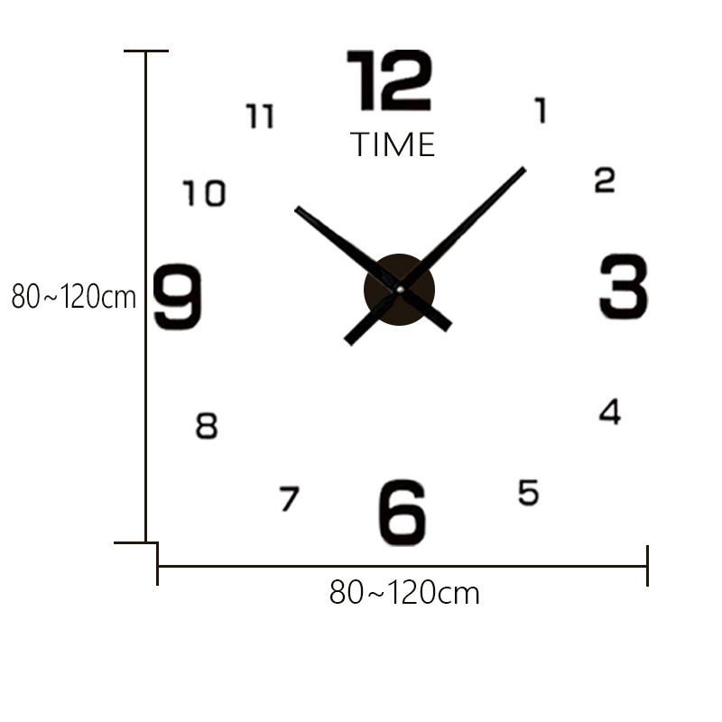 Adesivo da parete per sfondo soggiorno casa digitale in acrilico 3D, orologio, orologio decorativo con luce notturna_voghion.com