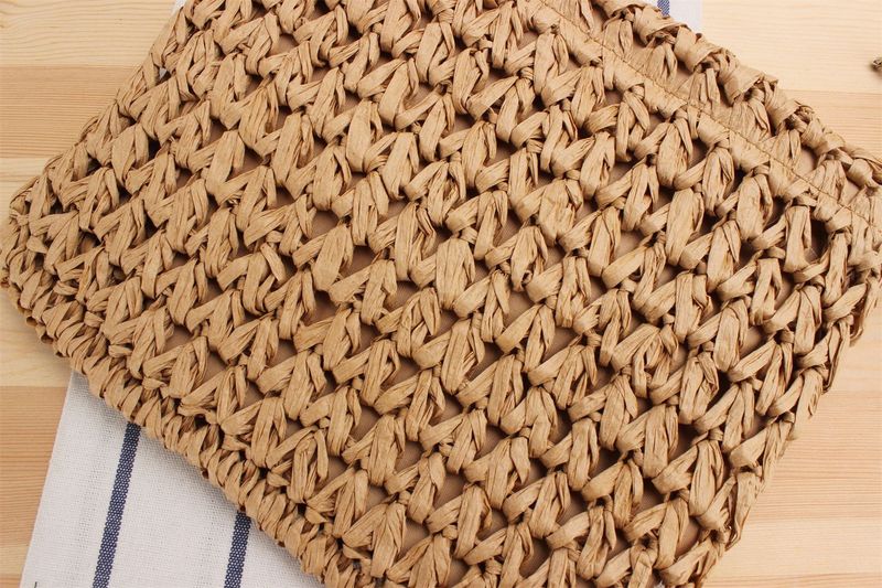 Damentaschen Einteiliges Drop Shipping Neue Art Style Style Mode Urlaub Kleine Tasche Flip Crossbody Papiergewebte Tasche Fan Flower Woven Bag_voghion.com