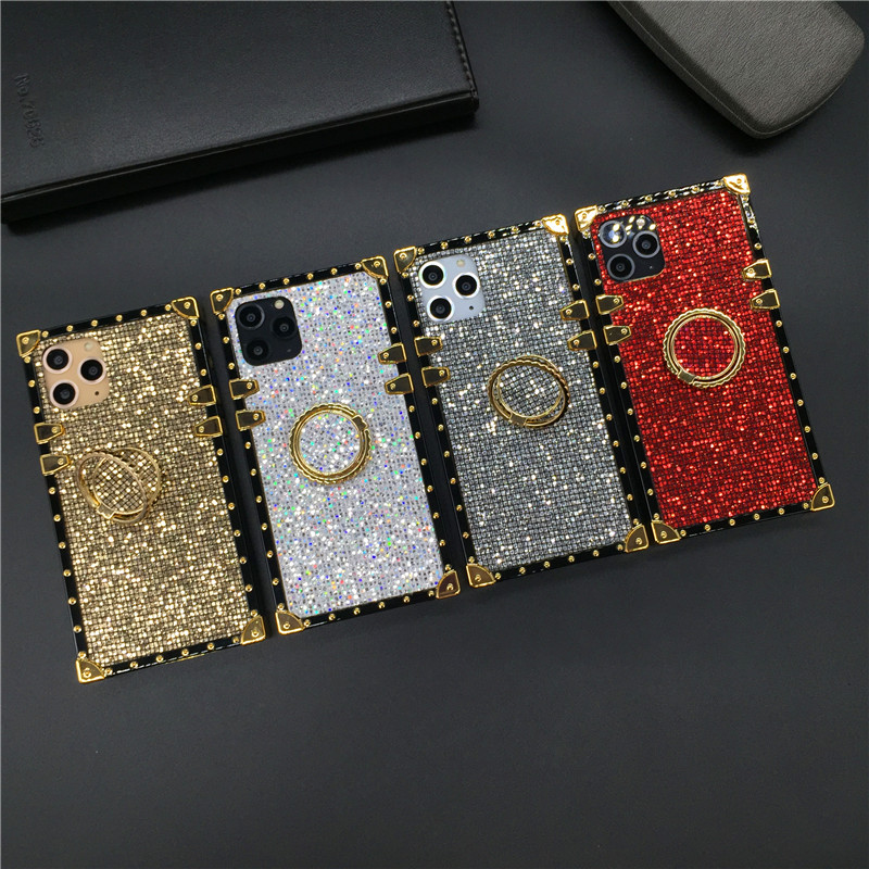 Luxury Bling Glitter Square Case For iPhone 13 X XS Max XR Sequins Cover Phone Cases for iphone 14 PRO MAX 12 11 7 Plus 8 6 6S_voghion.com
