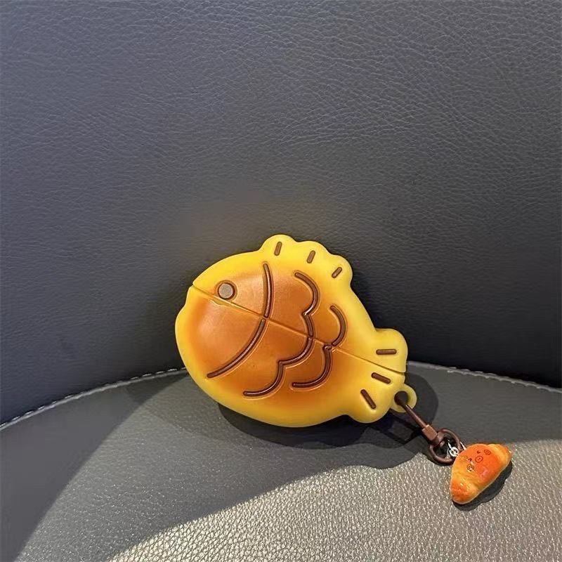 Estuche protector para auriculares de 4.ª generación, estilo japonés y coreano, con diseño de pastel de pescado, apto para modelos Pro de 1.ª, 2.ª y 3.ª generación._voghion.com