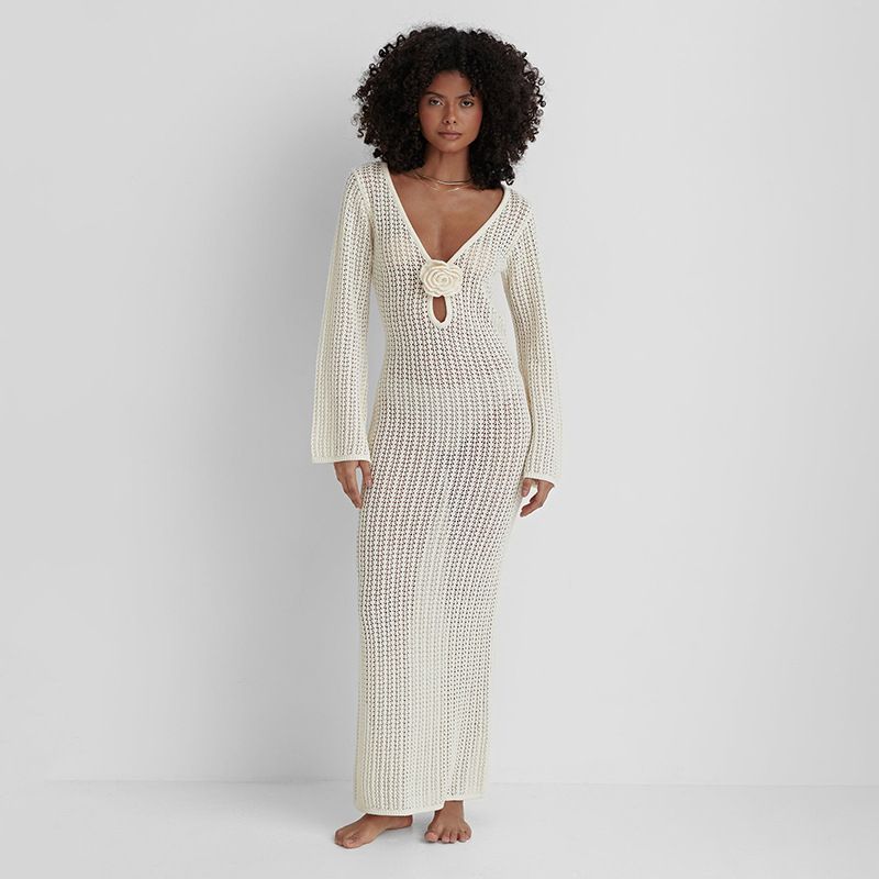 Damenbekleidung Frühling und Sommer V-Ausschnitt Elegant_voghion.com