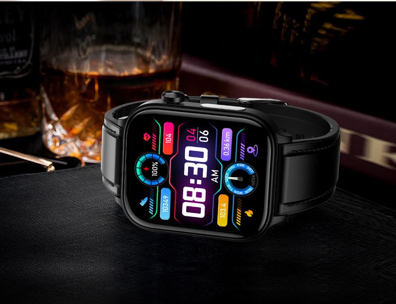 Bluetooth Arama, Fitness Takibi, Adım Sayacı, Kalp Atış Hızı ve Tansiyon Ölçer, Uyku Oksijen Takibi, Su Geçirmez ve Spor Modlarına Sahip Akıllı Saat_voghion.com