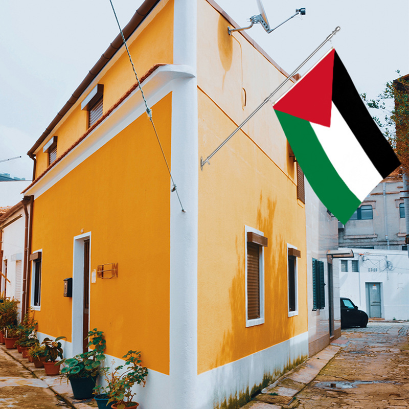 SportLife Palestīnas karogs, spilgtas krāsas piekarināms baneris, izturīgs Palestīnas valsts karogs mājas dārza dekorēšanai_voghion.com