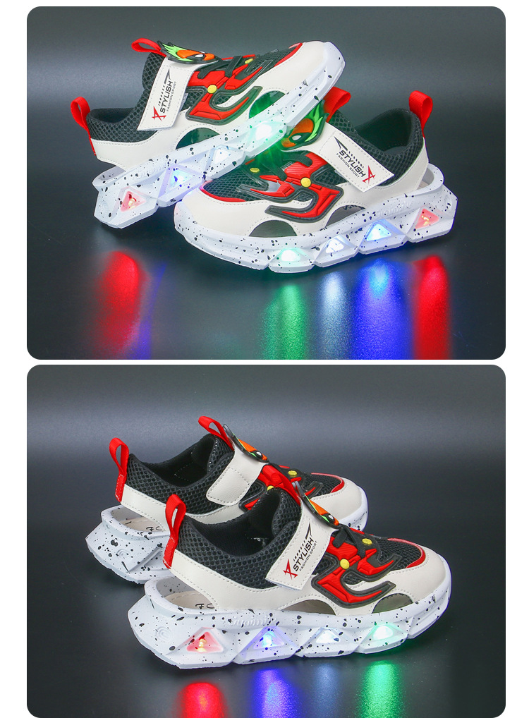 2023 Scarpe estive nuove per bambini Baotou con sandali sportivi per studenti vuoti con suola morbida antiscivolo leggera_voghion.com