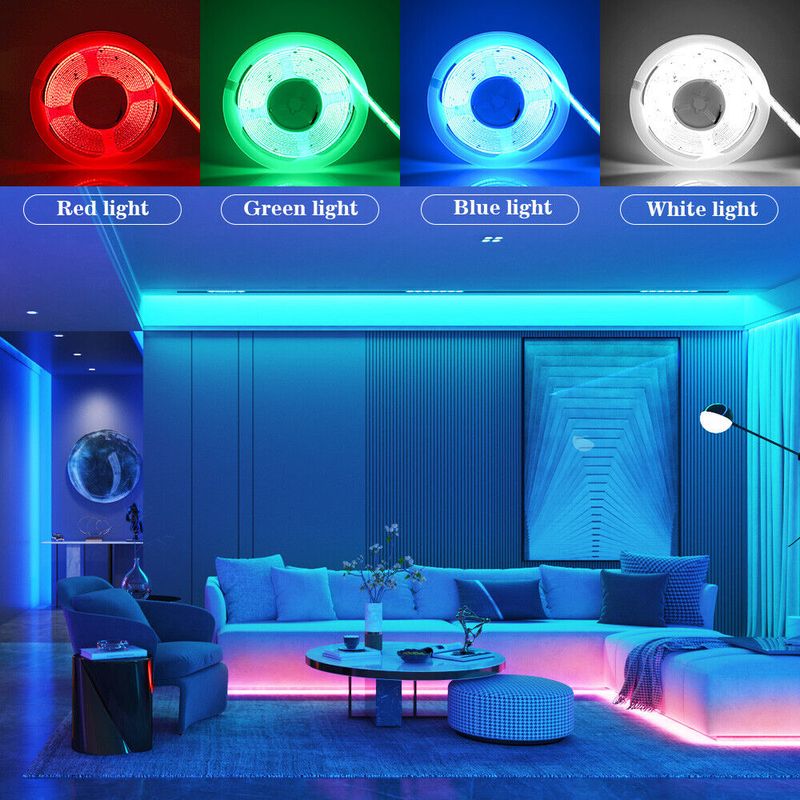 5-20M COB LED Streifen Licht RGB/RGBIC Flexible Band Lichter Hause DIY Beleuchtung Dekor_voghion.com