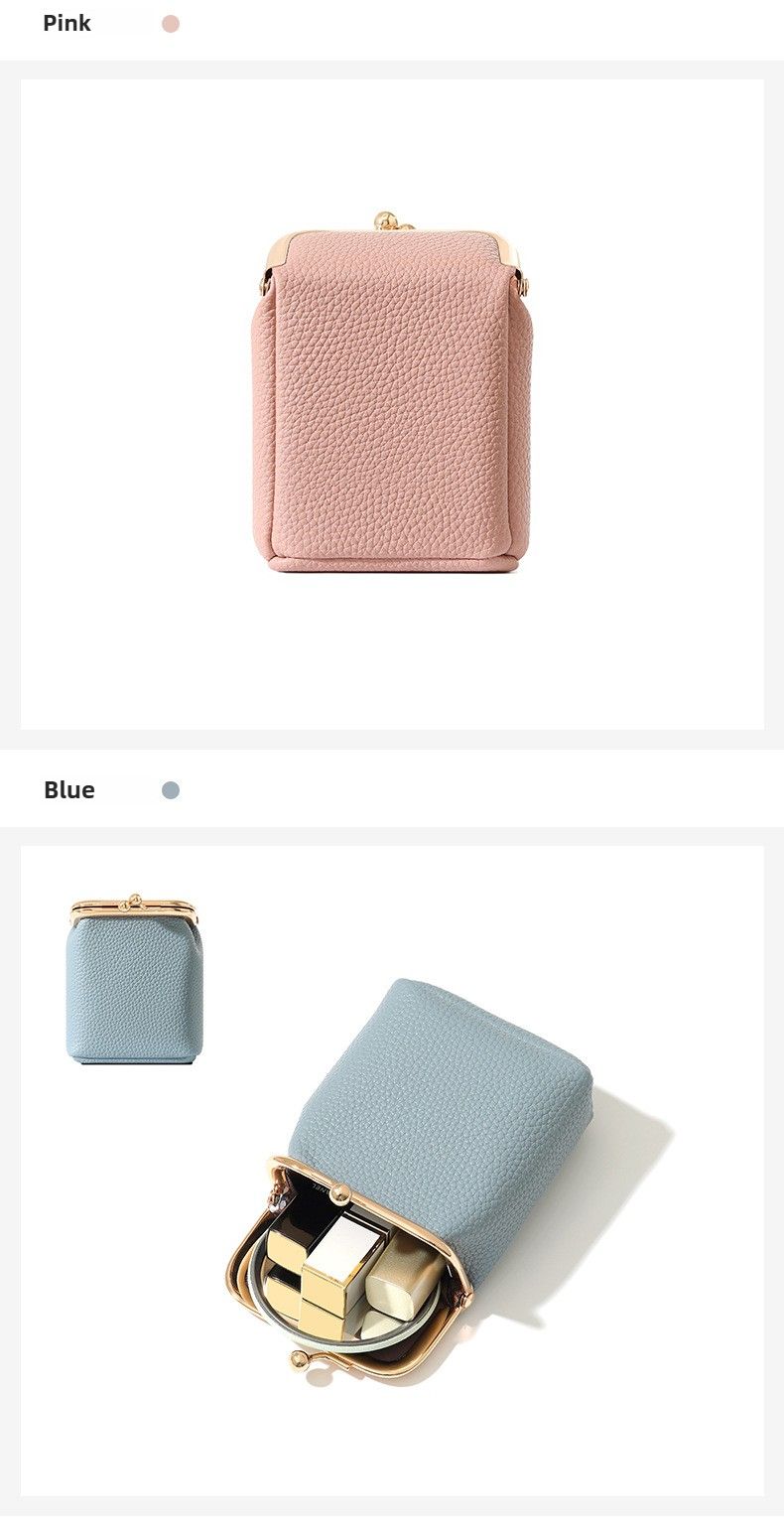 Kleine Make-up-Tasche für Geldbörse, Mini-Reise-Kosmetiktasche, Damen-Geldbörse, Lippenstift-Schmucktasche mit Reißverschlusstasche_voghion.com