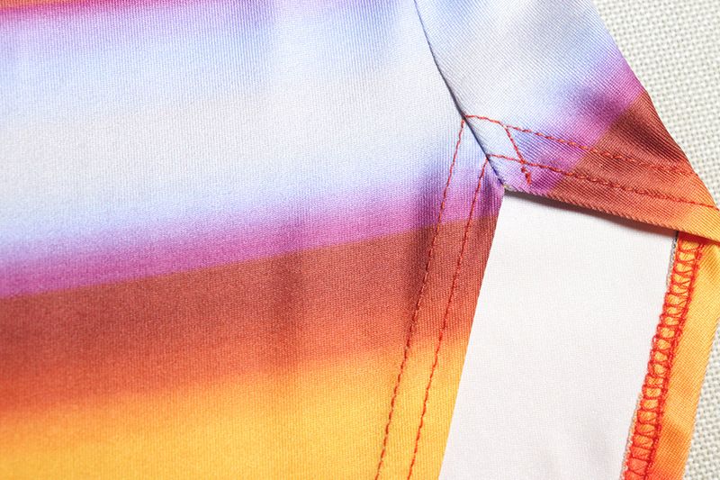 Women's Clothing Gradient Printing Sleeveless Sexy Tube Top Slim Hip Skirt Suit_voghion.com