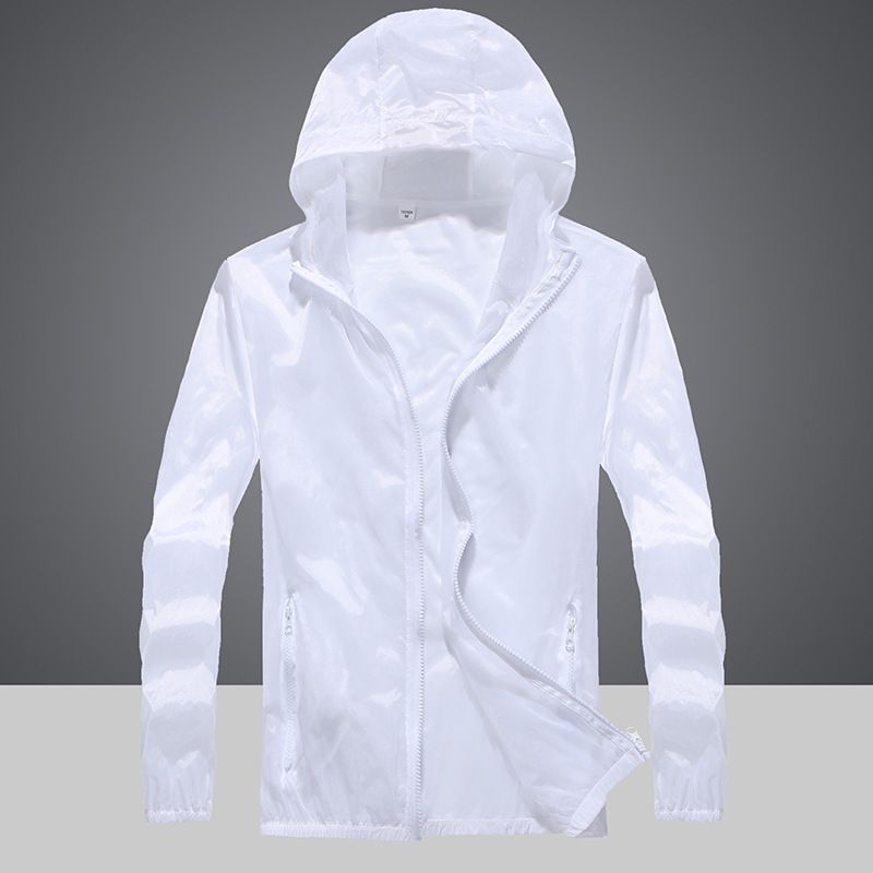 Unschlagbare Qualität für den Sommer für Herren, einfarbige, dünne Sonnenschutzjacke mit Kapuze für den Außenbereich in Übergröße für Teenager, einfacher Angelanzug für Männer_voghion.com