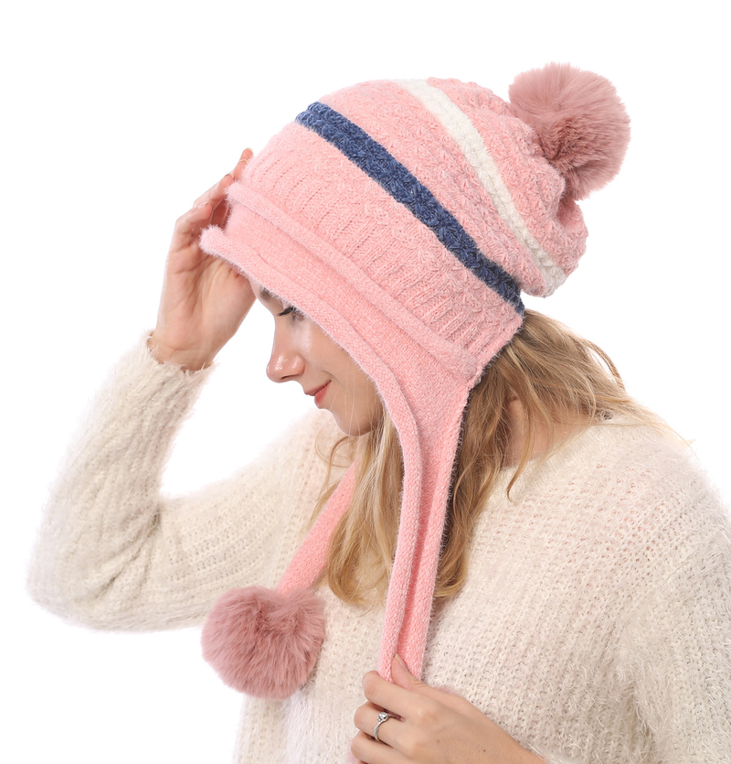 M9012 New Autumn and Winter Plush Thickened Warmth Knitted with Chenille Soft Women's Woolen Hat_voghion.com