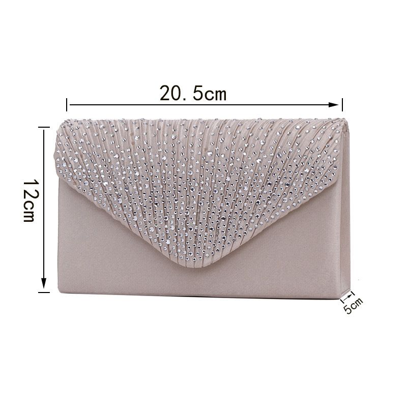 Collana con diamanti, orecchini, anello, bracciale, set di quattro pezzi, gioielli da sposa di alta qualità, borsa da sera, borsa da donna_voghion.com