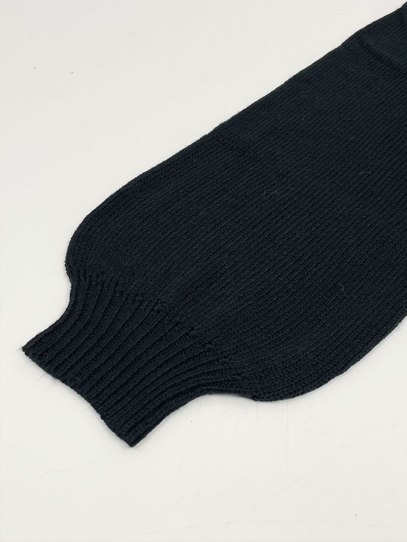Elegant V-Neck Cable Knit Cardigan With Bow Tie & Lantern Sleeves - Soft Acrylic Blend Women's Sweater For Casual Chic Style (Navy/Black/Red, S-XL)_voghion.com