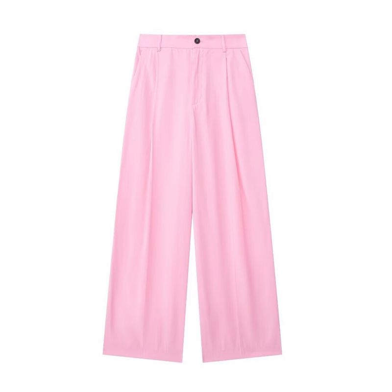 Women's 2024 Summer New Air Style Vertical Fold Pants_voghion.com