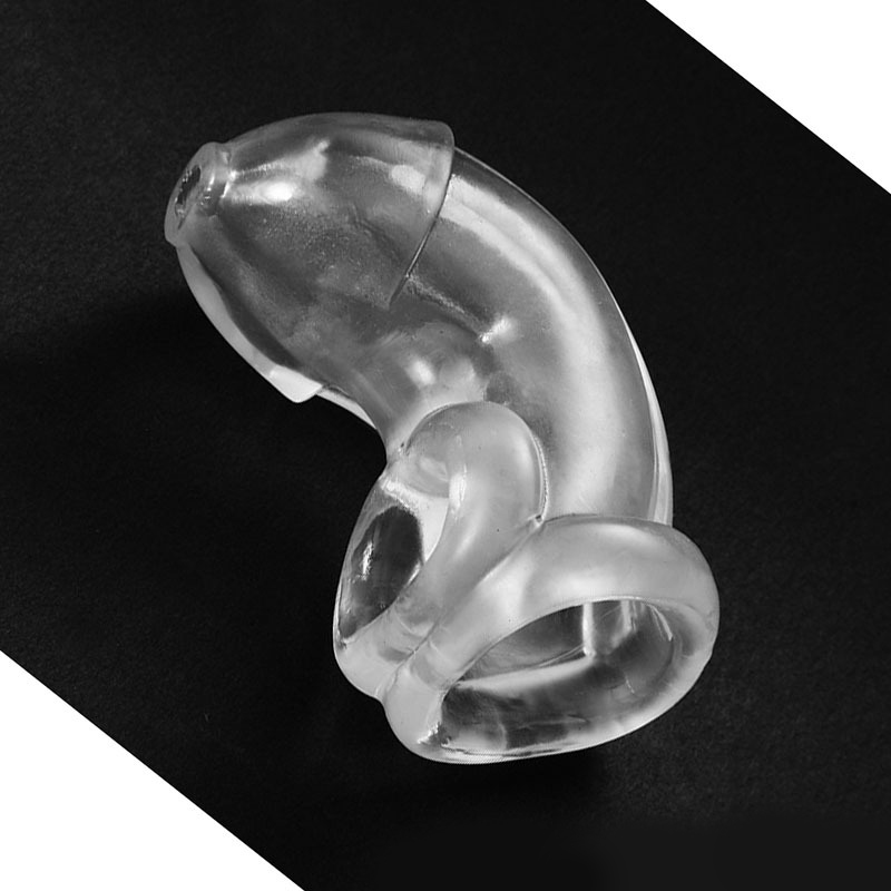 Anillo de castidad de silicona suave con cierre de pájaro para hombre, dispositivo de restricción BDSM, conjunto corto, juguete sexual erótico para hombres._voghion.com