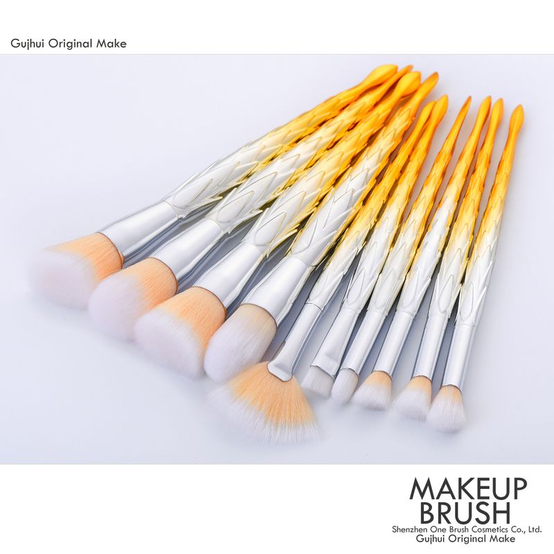 10-teiliges Make-up-Pinsel-Set, Make-up-Tools, Meerjungfrau-Mais, sechsseitiges Gewinde, GUJHUI_voghion.com