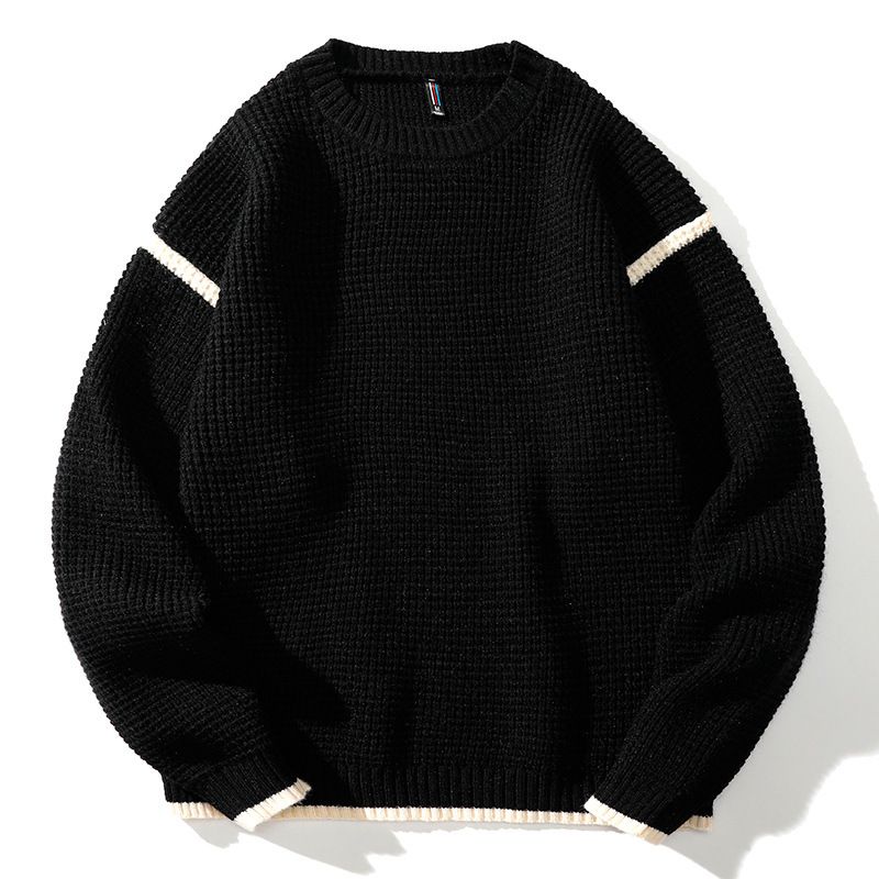 Maglione girocollo semplice, tinta unita, autunno inverno, versatile, per uomo e donna, casual, in maglia_voghion.com