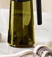 Spruzzatore e dispenser per olio in vetro 2 in 1 - Bottiglia verde scuro da 16 once_voghion.com