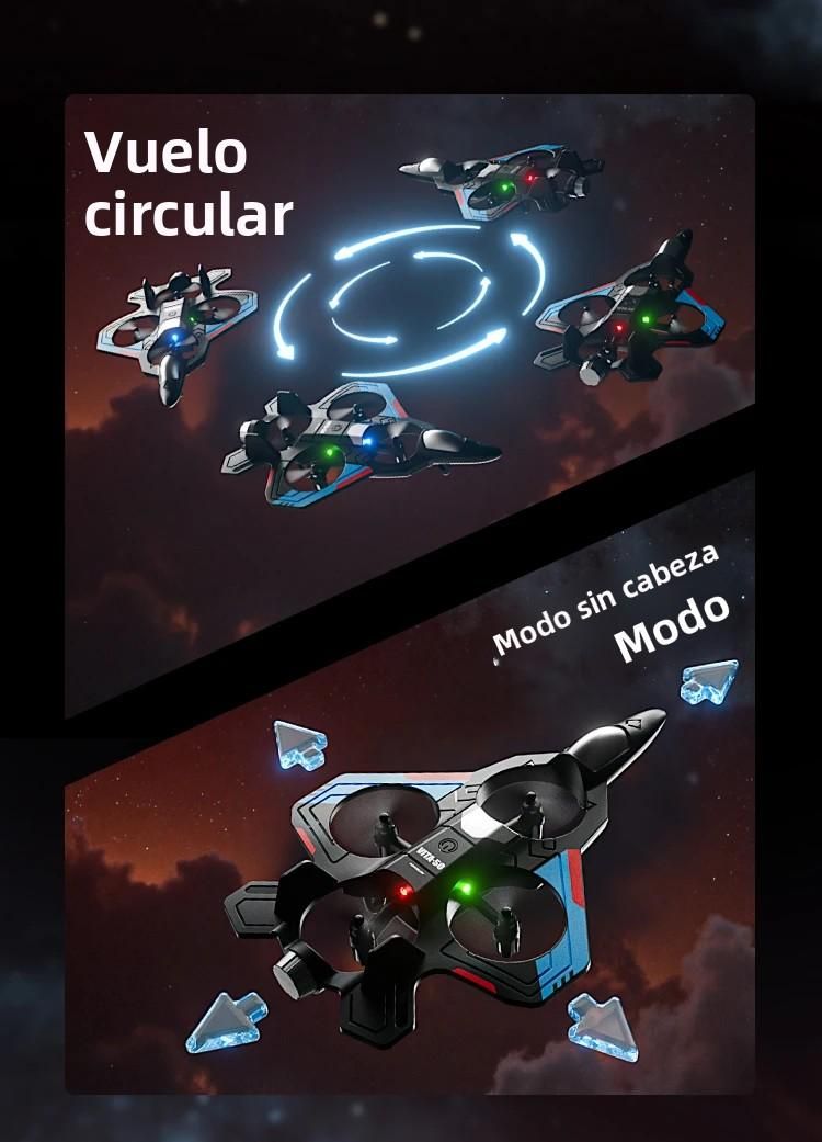 RC Drone V50 Nuovo 2025 2.4G 4CH Aeroplano LED Giocattolo Elettronico da Esterno per Bambini Regali Include Telecomando e USB_voghion.com